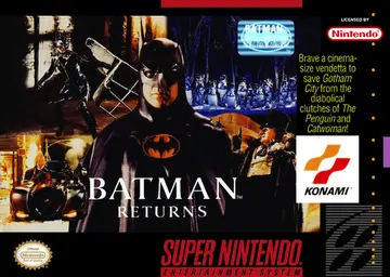 Batman Returns SNES box art