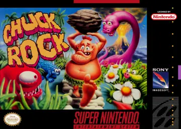 Chuck Rock SNES box art