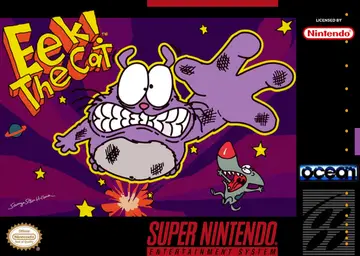 Eek! The Cat SNES box art