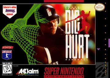 Frank Thomas' Big Hurt Baseball SNES box art