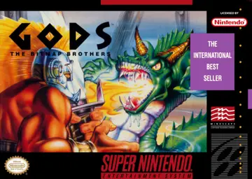 Gods SNES box art