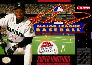 Ken Griffey, Jr. Presents Major League Baseball SNES box art