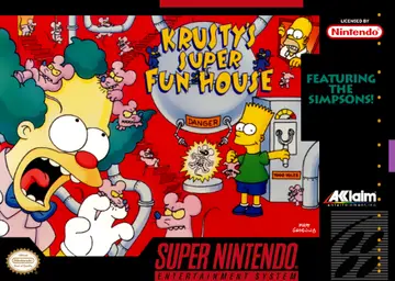 Krusty's Super Fun House SNES box art