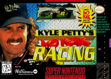 Kyle Petty's No Fear Racing SNES box art