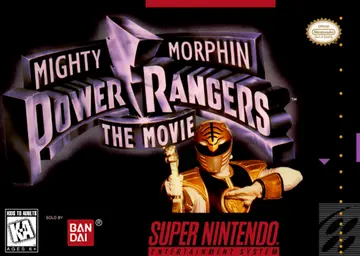 Mighty Morphin Power Rangers: The Movie SNES box art