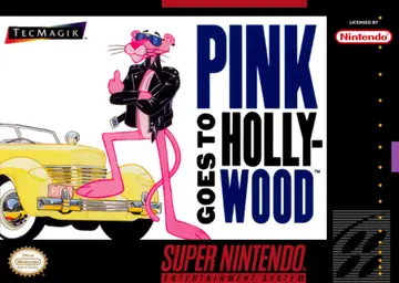 Pink Goes to Hollywood SNES box art