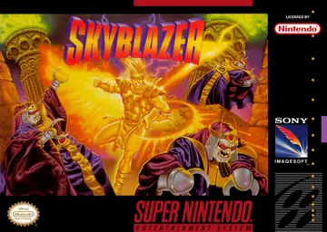 Skyblazer SNES box art