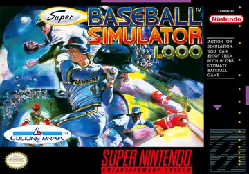 Super Baseball Simulator 1.000 SNES box art