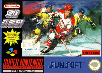 Super Ice Hockey SNES box art