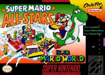 Super Mario All-Stars + Super Mario World SNES box art