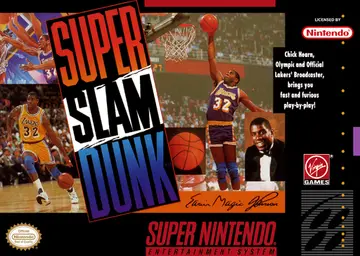 Super Slam Dunk SNES box art