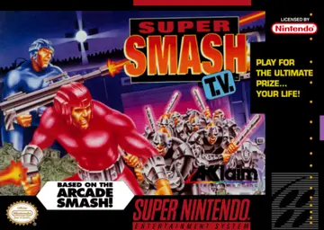 Super Smash TV SNES box art