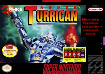 Super Turrican SNES box art