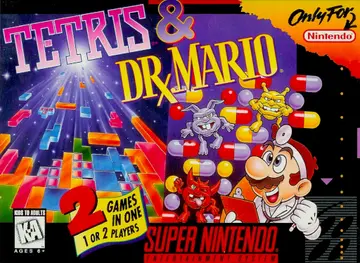 Tetris & Dr. Mario SNES box art