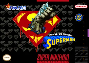 The Death and Return of Superman SNES box art