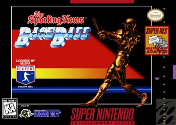 The Sporting News Baseball SNES box art
