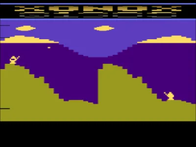 Artillery Duel gameplay screenshot on 2600