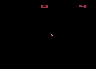 Asteroids gameplay screenshot on 2600
