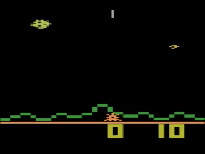 Astrosmash gameplay screenshot on 2600