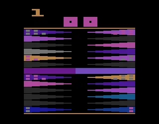Backgammon gameplay screenshot on 2600