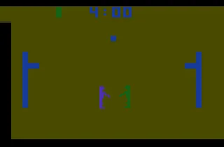 Basketball gameplay screenshot on 2600