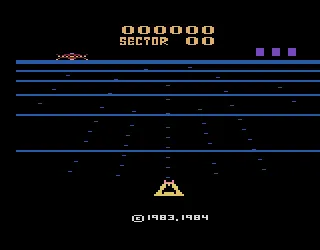 Beamrider gameplay screenshot on 2600
