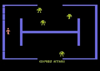 Berzerk gameplay screenshot on 2600
