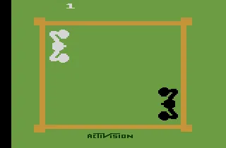 Boxing gameplay screenshot on 2600