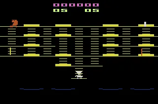 BurgerTime gameplay screenshot on 2600
