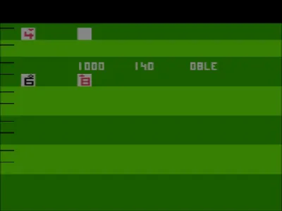 Casino gameplay screenshot on 2600