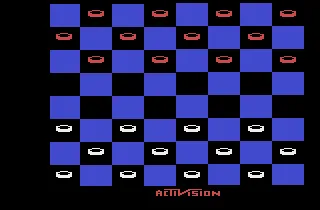 Checkers gameplay screenshot on 2600