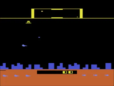 Defender gameplay screenshot on 2600