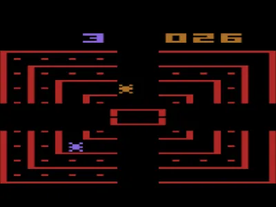 Dodge 'Em ~ Dodger Cars gameplay screenshot on 2600