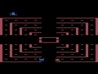 Dodge 'Em gameplay screenshot on 2600