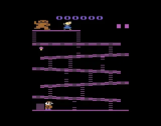 Donkey Kong gameplay screenshot on 2600