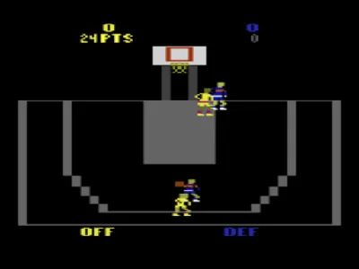 Double Dunk gameplay screenshot on 2600