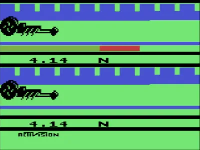 Dragster gameplay screenshot on 2600