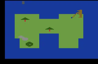 Golf gameplay screenshot on 2600