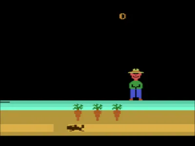 Gopher gameplay screenshot on 2600