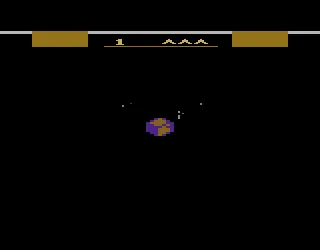 Gyruss gameplay screenshot on 2600