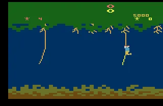 Jungle Hunt gameplay screenshot on 2600