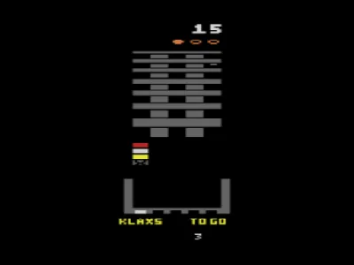 Klax gameplay screenshot on 2600