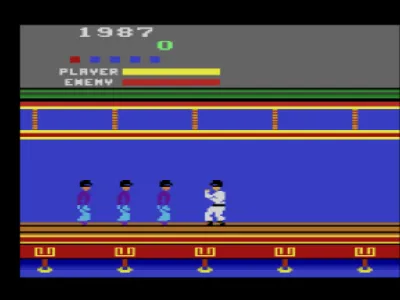 Kung-Fu Master gameplay screenshot on 2600