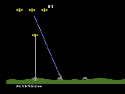 Laser Blast gameplay screenshot on 2600