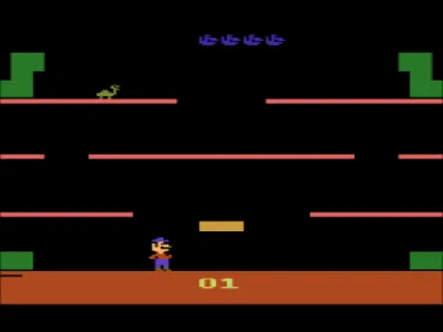 Mario Bros. gameplay screenshot on 2600