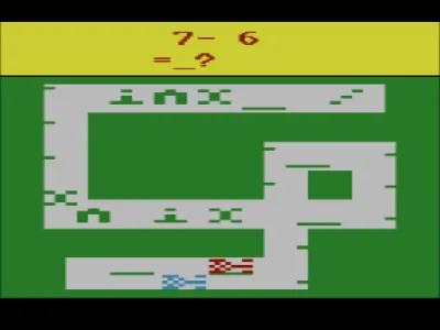 Math Gran Prix gameplay screenshot on 2600