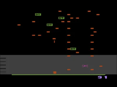 Millipede gameplay screenshot on 2600