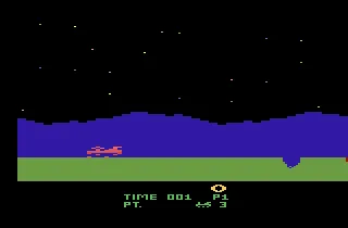 Moon Patrol gameplay screenshot on 2600