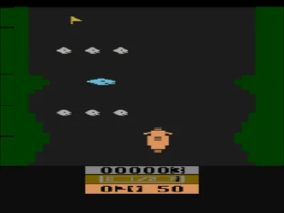Motocross gameplay screenshot on 2600