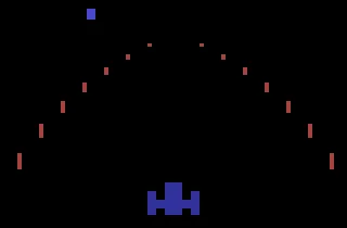 Night Driver gameplay screenshot on 2600